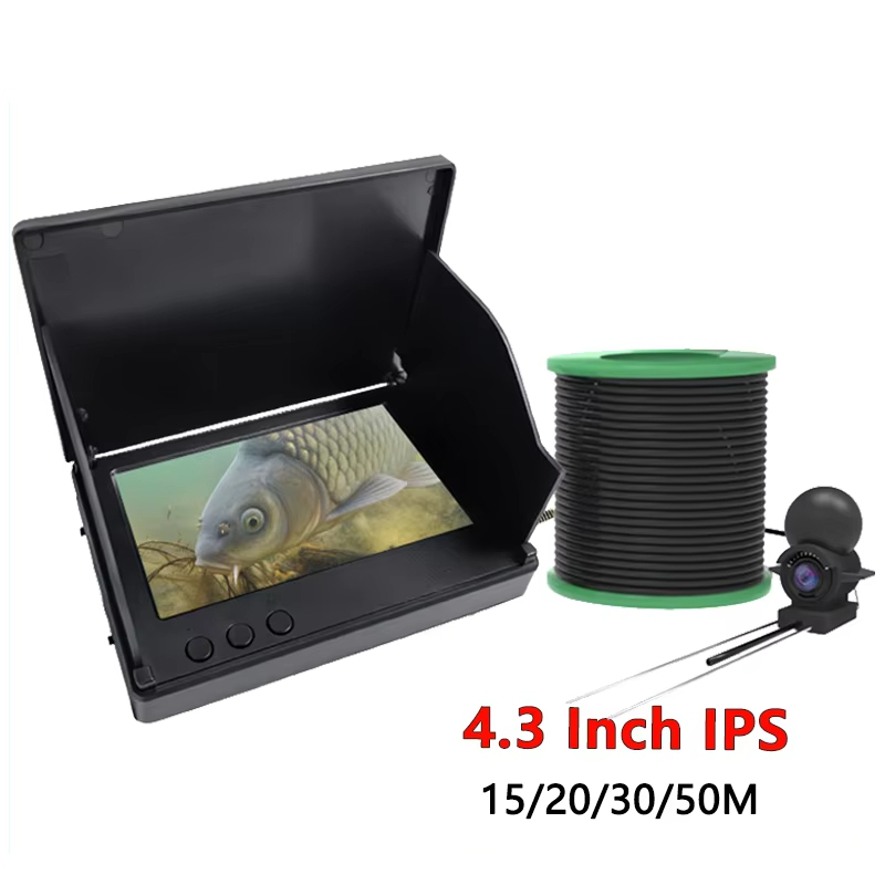 Fishing Depth Finder - Dodosee ハンドヘルド 1080P 魚群探知機、4.3 インチ LCD