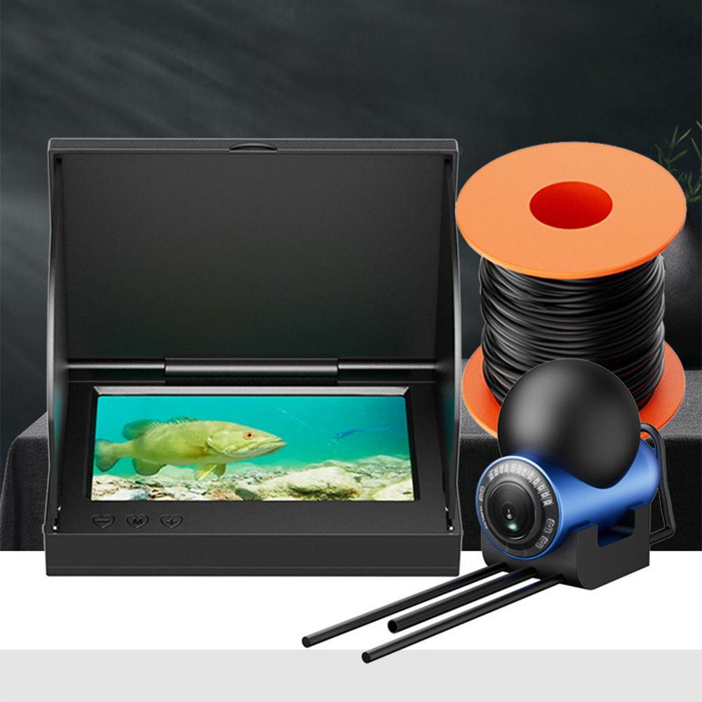 Fishing Depth Finder - 4.3インチHDスクリーン魚群探知機、220度広角水中カメラ付き、氷海釣り深海探知ツール