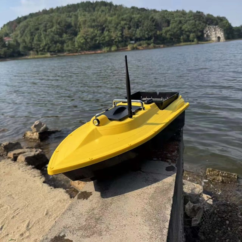 Fishing Gps - GPS搭載12Vハイパワー釣り餌ボート、鯉釣り用プラスチックボートV80モデル、500m範囲リモコン、2kg積載可能