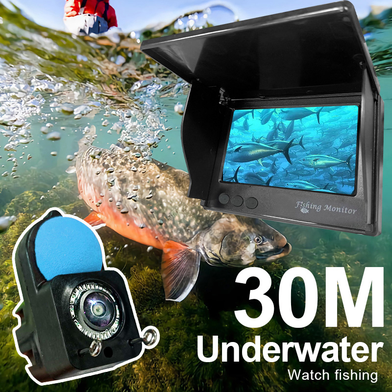 Fishing Depth Finder - 水中釣りカメラ 1080P HD カメラ赤外線ライトポータブル氷釣り魚探カメラ 15 メートル
