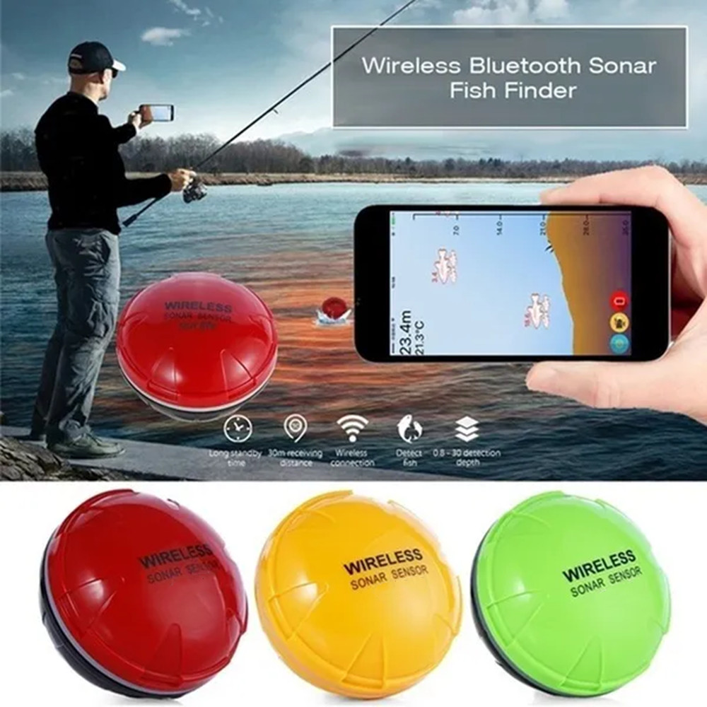 PUPOPAN 100 メートル真新しいスマートフォン魚群探 - Fish Finder Transducer のレビューと価格