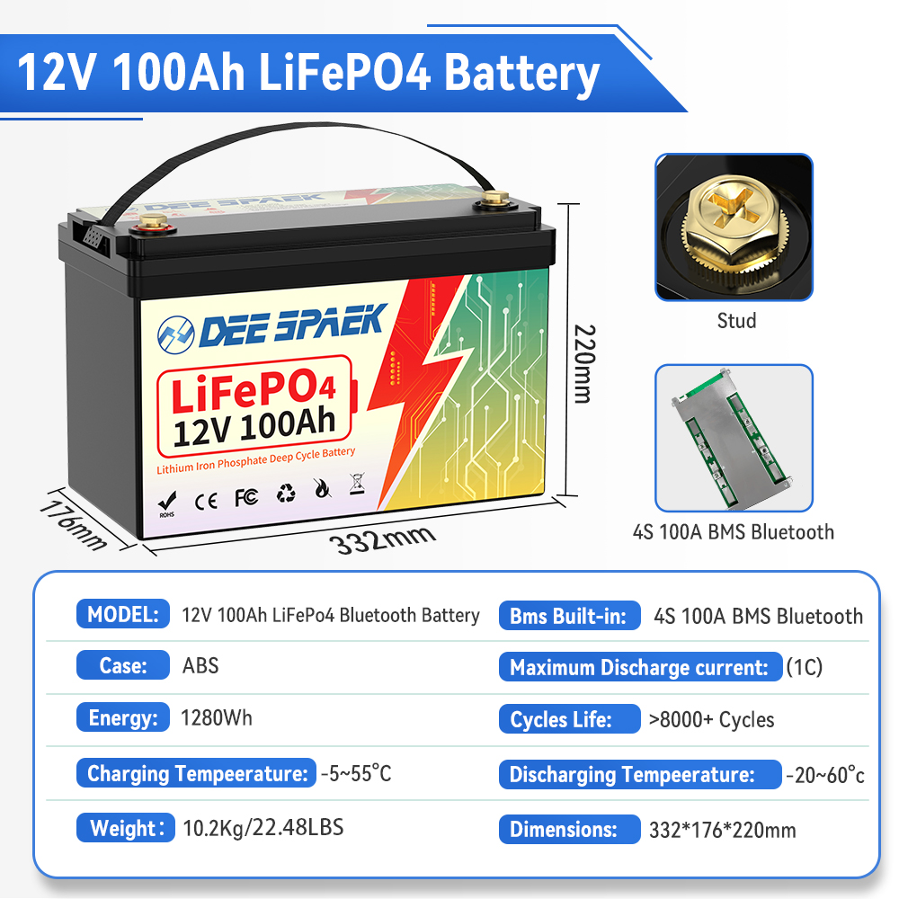 DEEPSPAEK 12V 100Ah Lifepo4バッテ - Fishing Depth Finder のレビューと価格