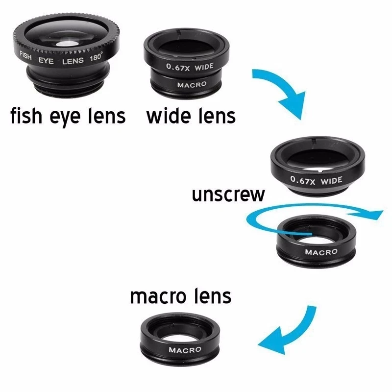 3in1魚眼レンズ 0.67倍広角ズームレンズ 魚眼マクロレ - Fishing Camera のレビューと価格