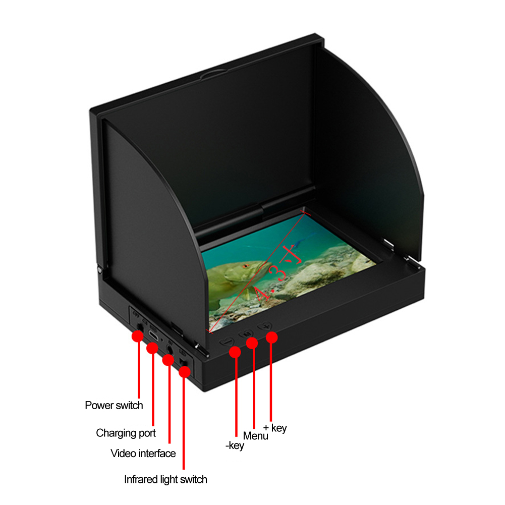 4.3インチHDスクリーン魚群探知機、220度広角水中カメラ - Fishing Depth Finder のレビューと価格